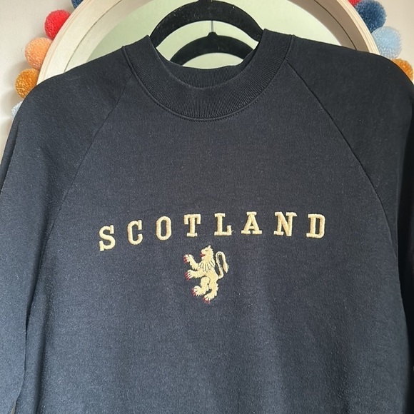 Vintage Embroidered Scotland Crewneck Sweatshirt Screen Stars - Picture 2 of 5